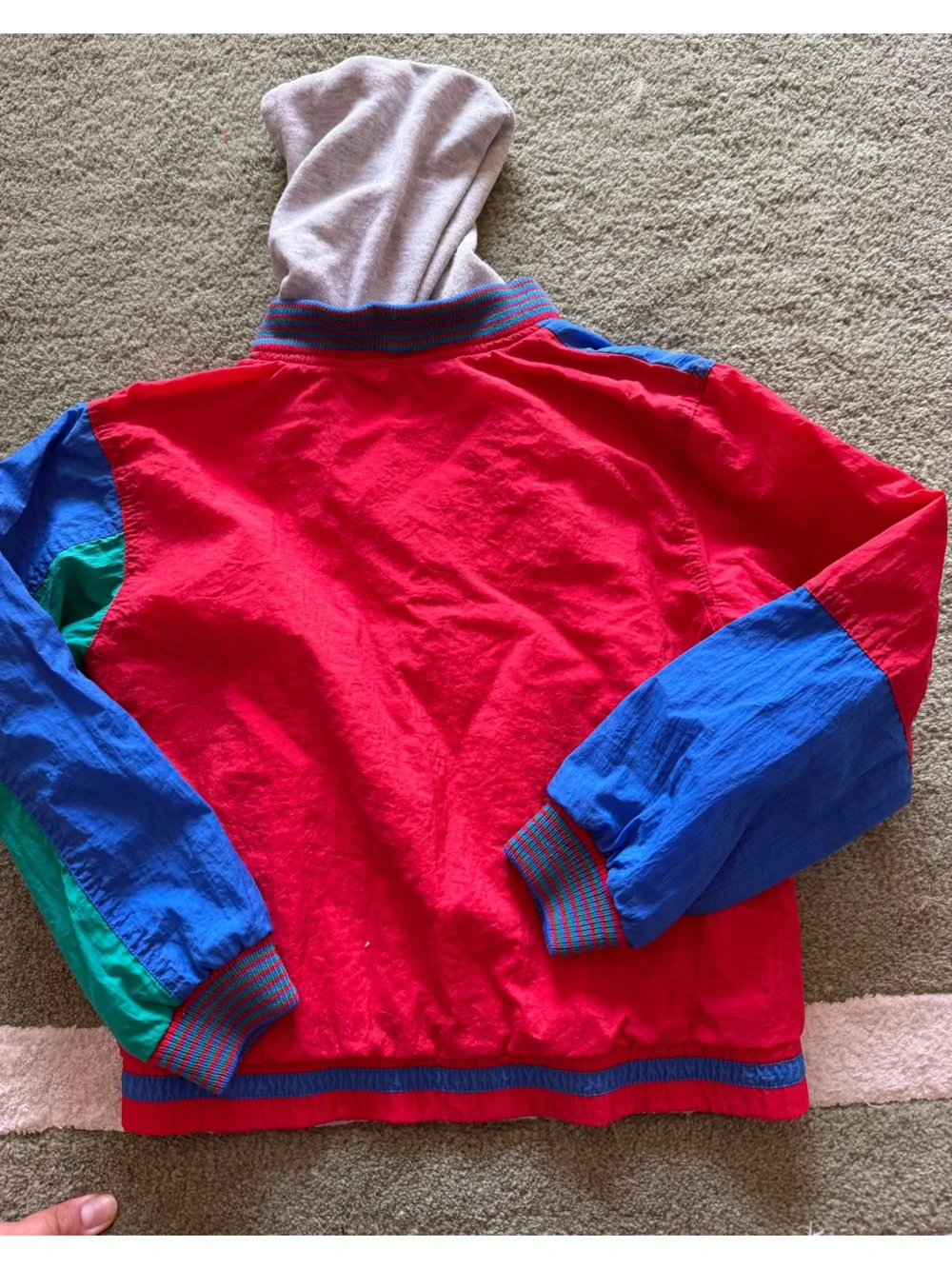 OshKosh B'gosh | 1900/early 2000s Red Hooded Colorblock Puffer Jacket